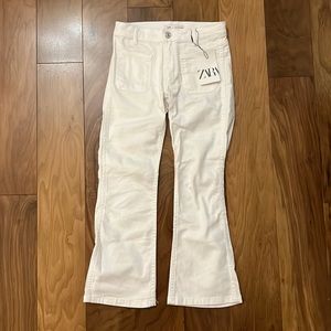 Zara girls white flare pant NWT size 10